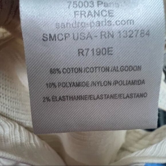 Sandro Cream Knit Scoop Neck Dress Size 2 Neutral Minimalist - Picture 10 of 11